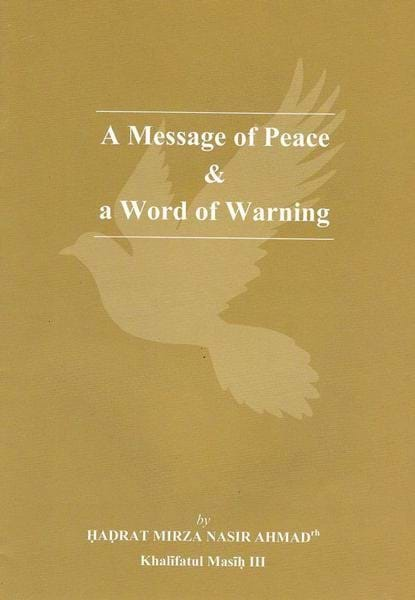 A message of peace and a word or warning